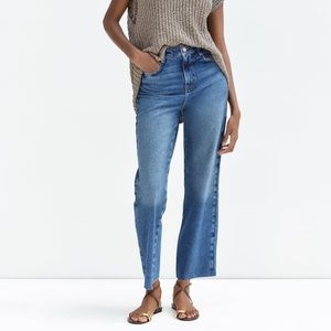 ZARA High Rise Straight Leg Jeans